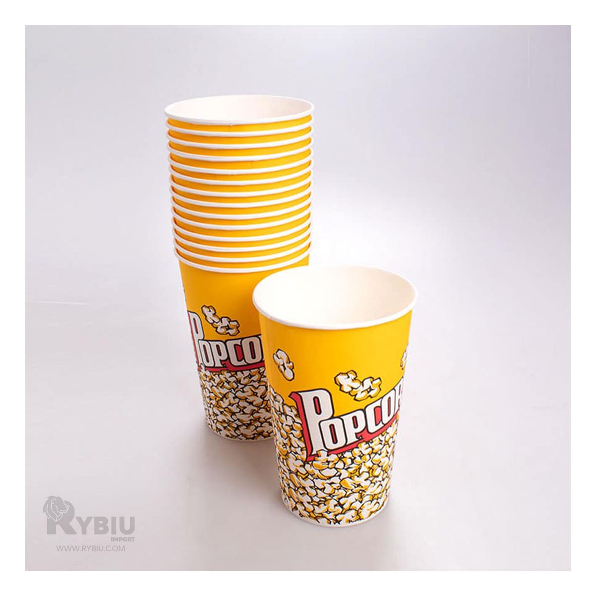 RYBIU IMPORT - Pack2 Balde Innovador de Popcorn Amarillo Y+Regalo Agendita