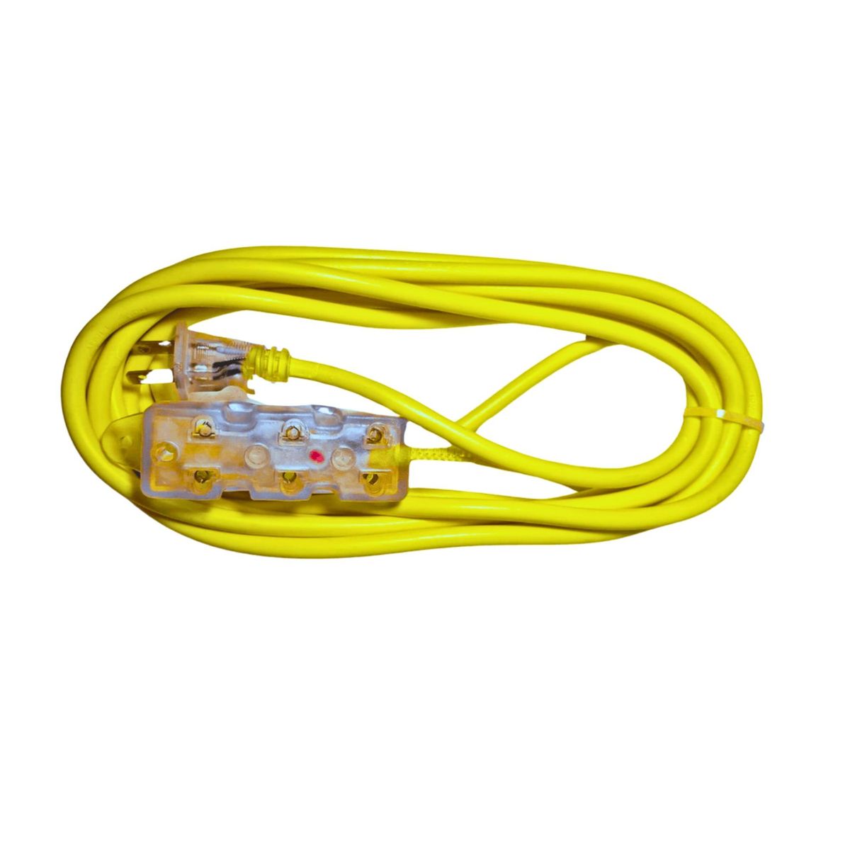 HOME LIGHT - Extensión eléctrica amarilla 3 tomas foco de neón 3M