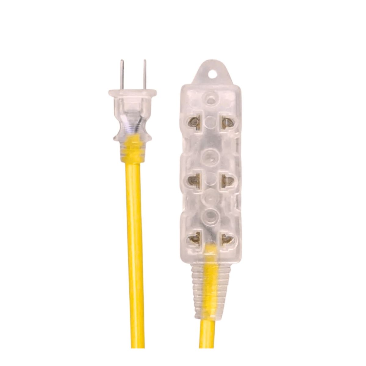 HOME LIGHT - Extensión eléctrica amarilla 3 tomas foco de neón 3M