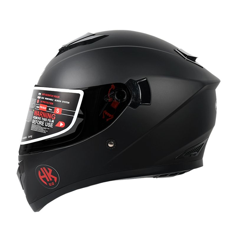 GENERICO - CASCO MOTO HOKEN BASICO CON VISOR NEGRO MATE TALLA ¨M¨