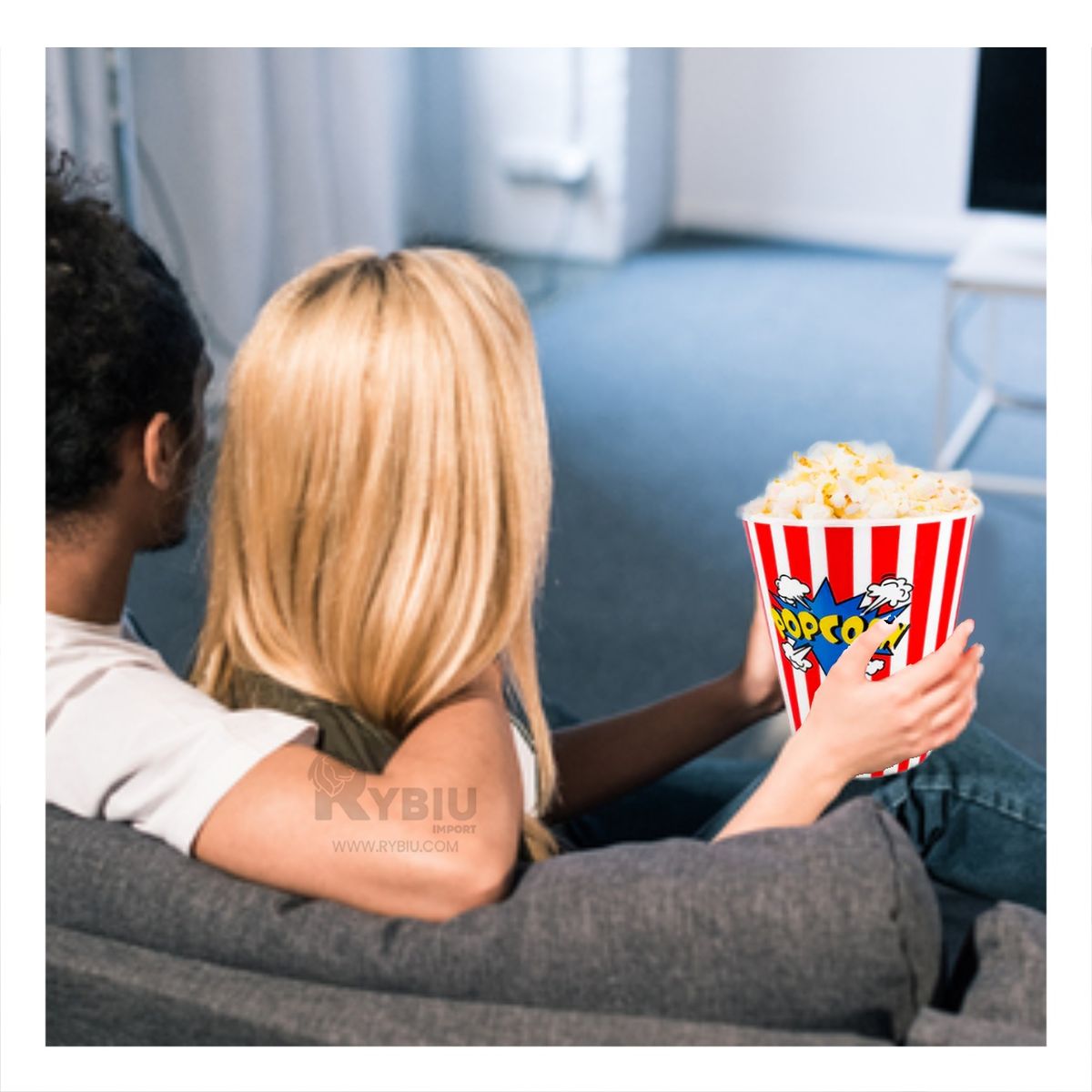 GENERICO - Pack3 Cubeta de Envase para Palomitas Rojo Y+Regalo Stickers