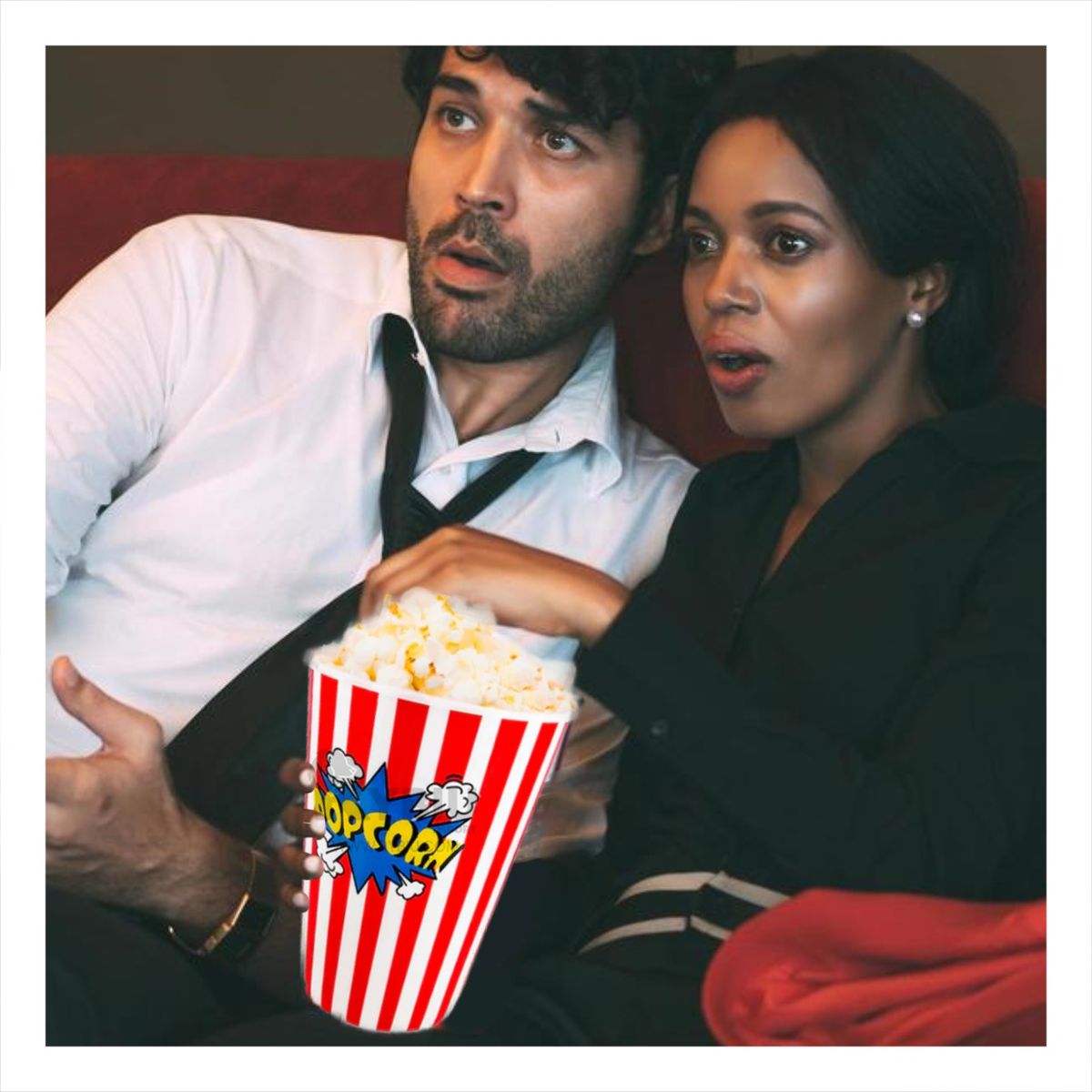 GENERICO - Pack3 Cubeta de Envase para Palomitas Rojo Y+Regalo Stickers