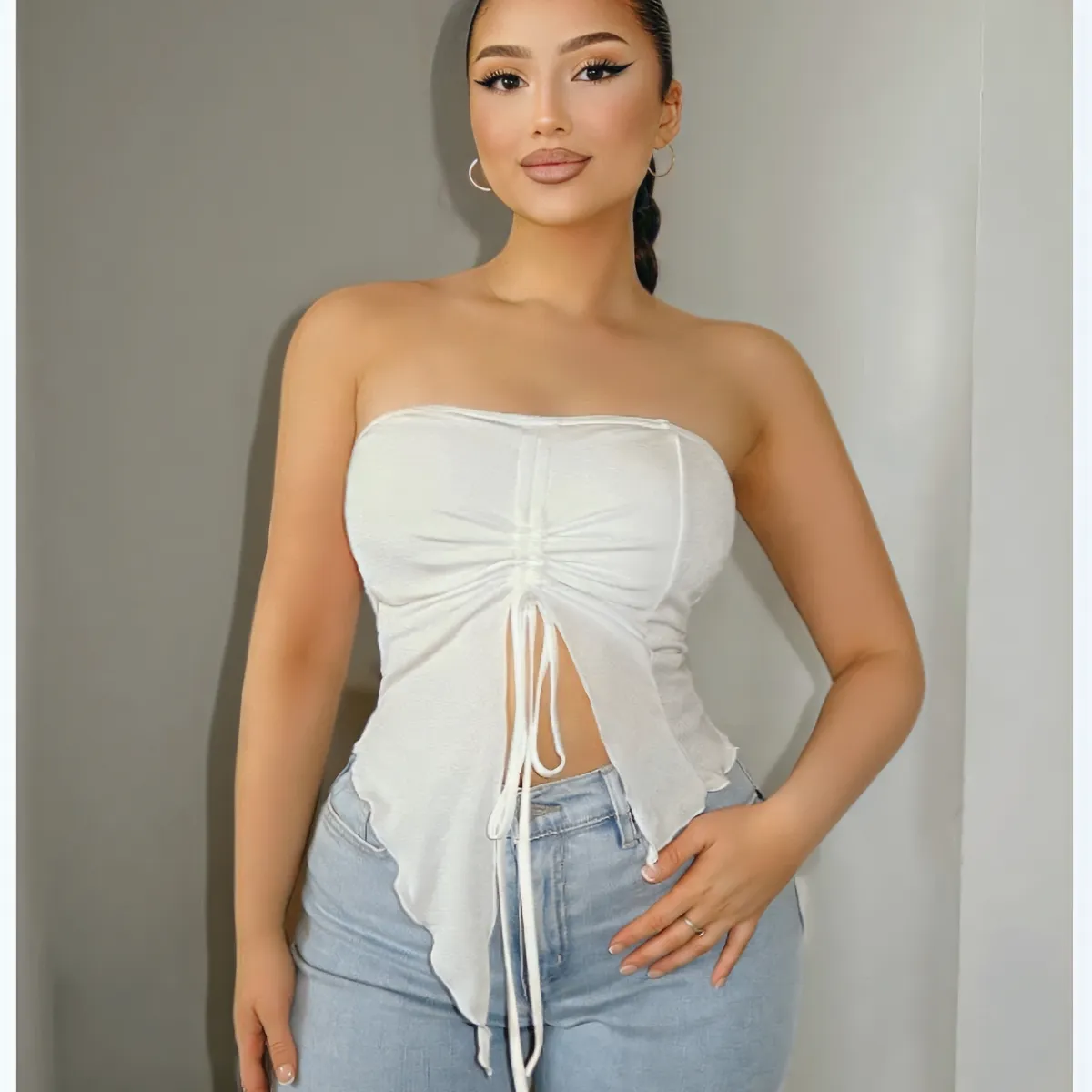 GENERICO - TOP LOLITAS BLANCO COQUETTE