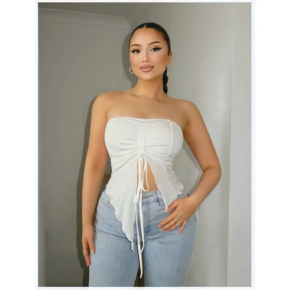 GENERICO - TOP LOLITAS BLANCO COQUETTE