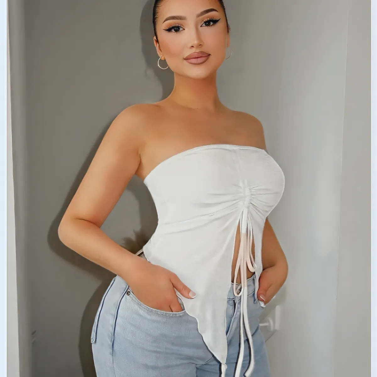 GENERICO - TOP LOLITAS BLANCO COQUETTE