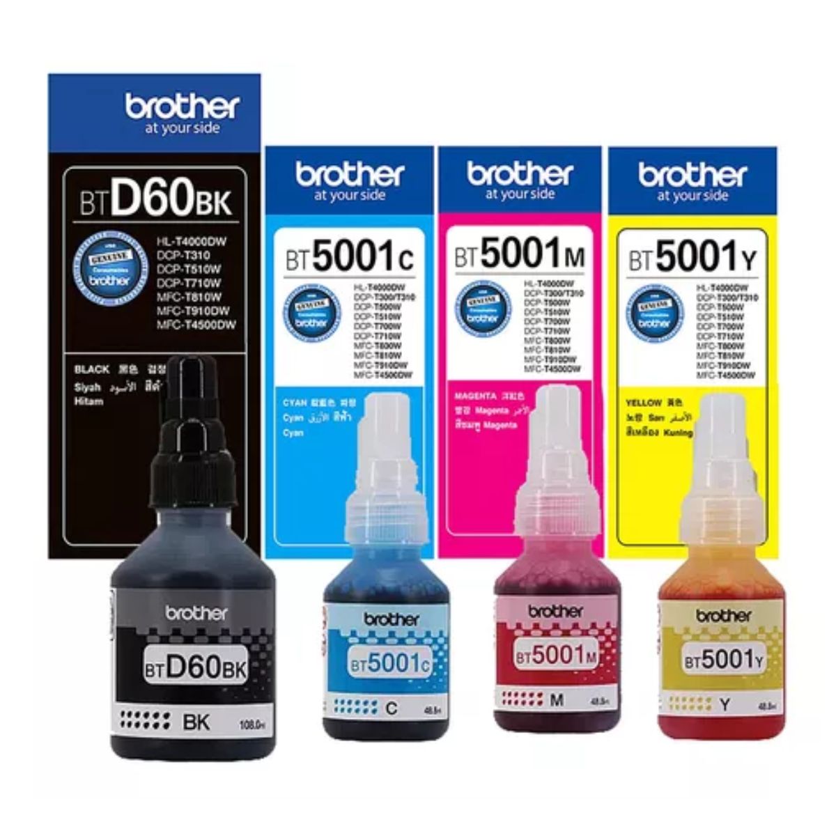 BROTHER - Pack de Tintas Brother BTD60BK  BT5001C  BT5001M  BT5001Y