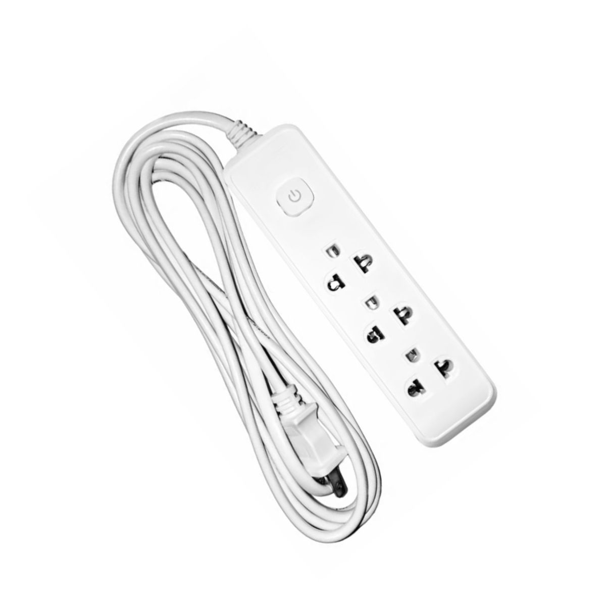 HOME LIGHT - Extensión tomacorriente 3 metros Ignífuga 3 tomas + 1 lateral