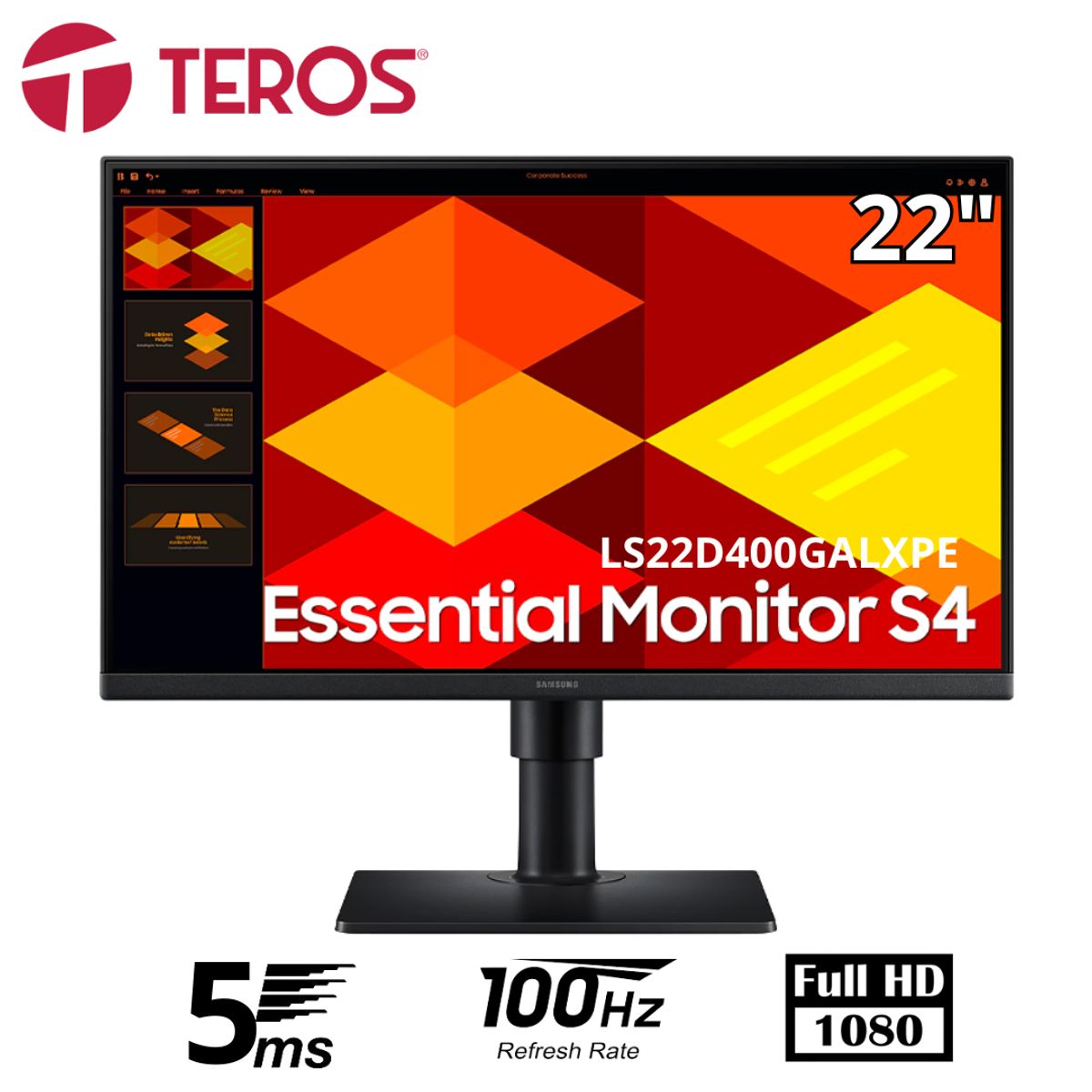 SAMSUNG - Monitor plano SAMSUNG Essential Monitor S4 22 FHD IPS 100Hz
