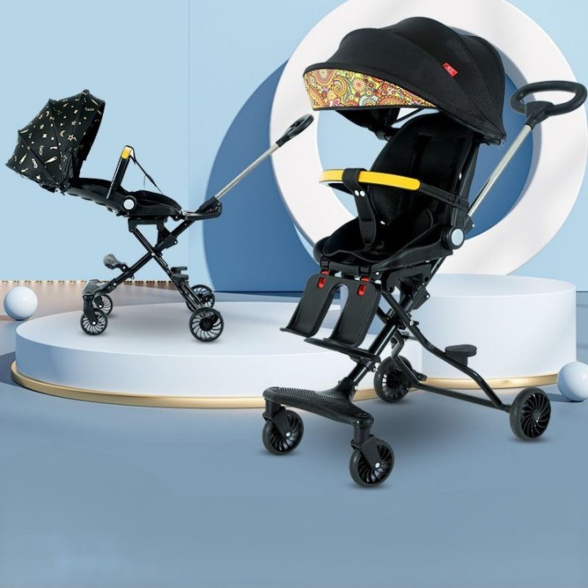 GENERICO - Coche Plegable Bidireccional Silla Para Bebe Ultraligero