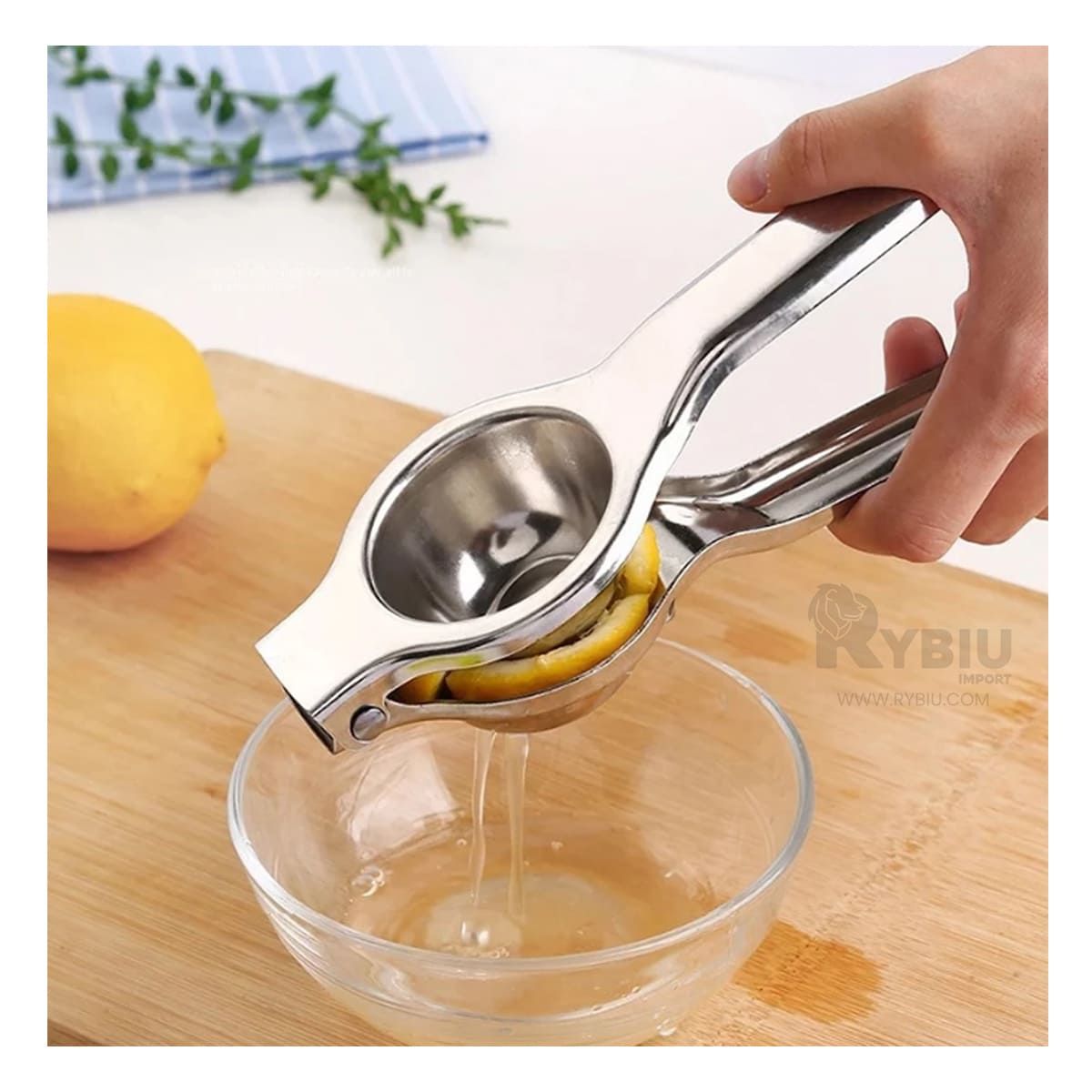 GENERICO - Pack2 Exprimidor Practico Color Plateado Y+Papel de Regalo