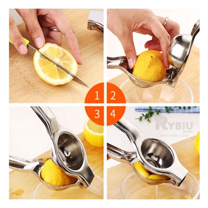 GENERICO - Pack2 Exprimidor Perfecto Tono Plateado Y+Regalo Stickers