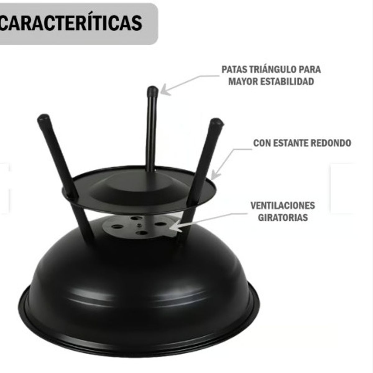 GENERICO - Parrilla a Carbón para Camping 37x90cm verano