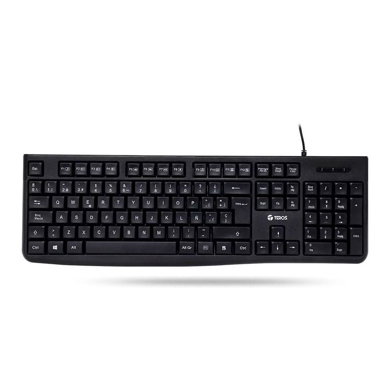 TEROS - Teclado cableado teros negro clásico TE-4067