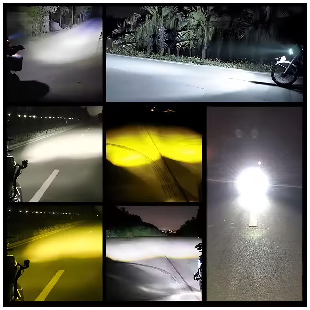 JETION - Faro led 3 Lupas Doble Color Auto Moto 1pcs