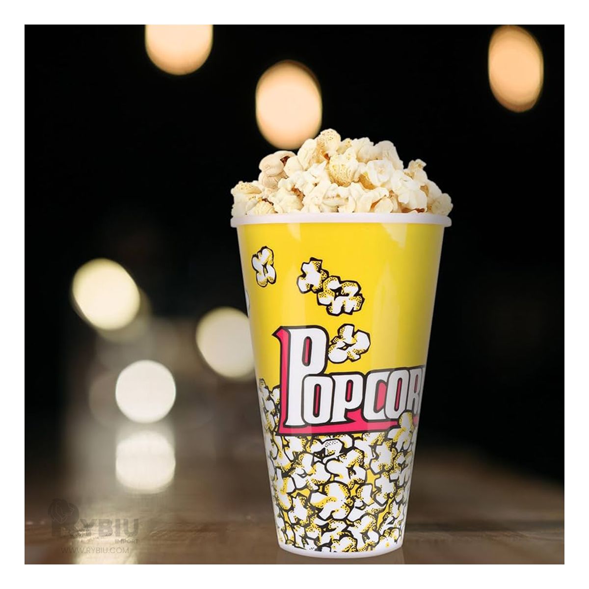 GENERICO - Pack2 Tazon Porcorn en 7x17cm Amarillo Y+Post-it Adhesivos