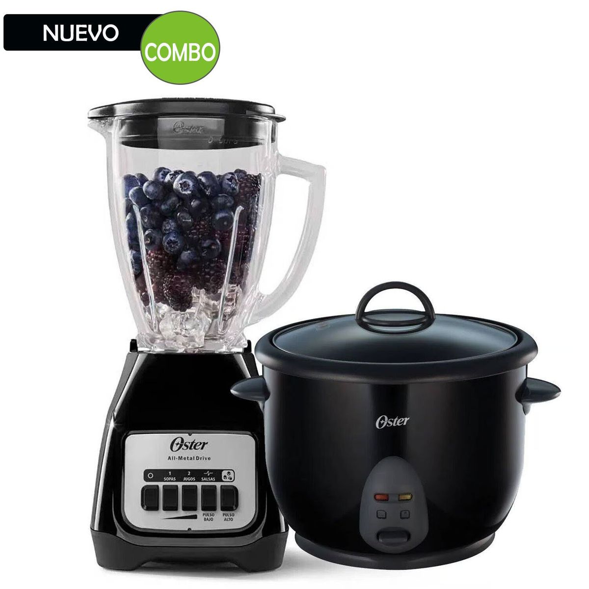 OSTER - Combo Oster Licuadora BLSTKAG-BPB 2 Vel +Olla Arrocera