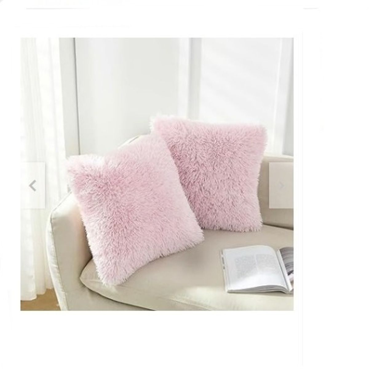 GENERICO - COJIN CUADRADO PELO CORTO 35X35 ROSADO BEBE