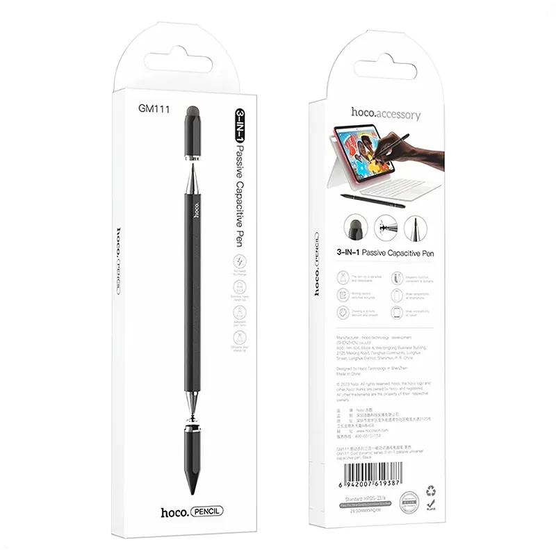 HOCO - Lápiz Digital Tactil Optico Pen Touch 3 en 1 Hoco GM111