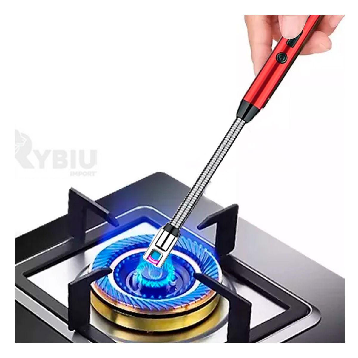 RYBIU IMPORT - Encendedores Practicos y Recargables Rojo Y+Papel de Regalo