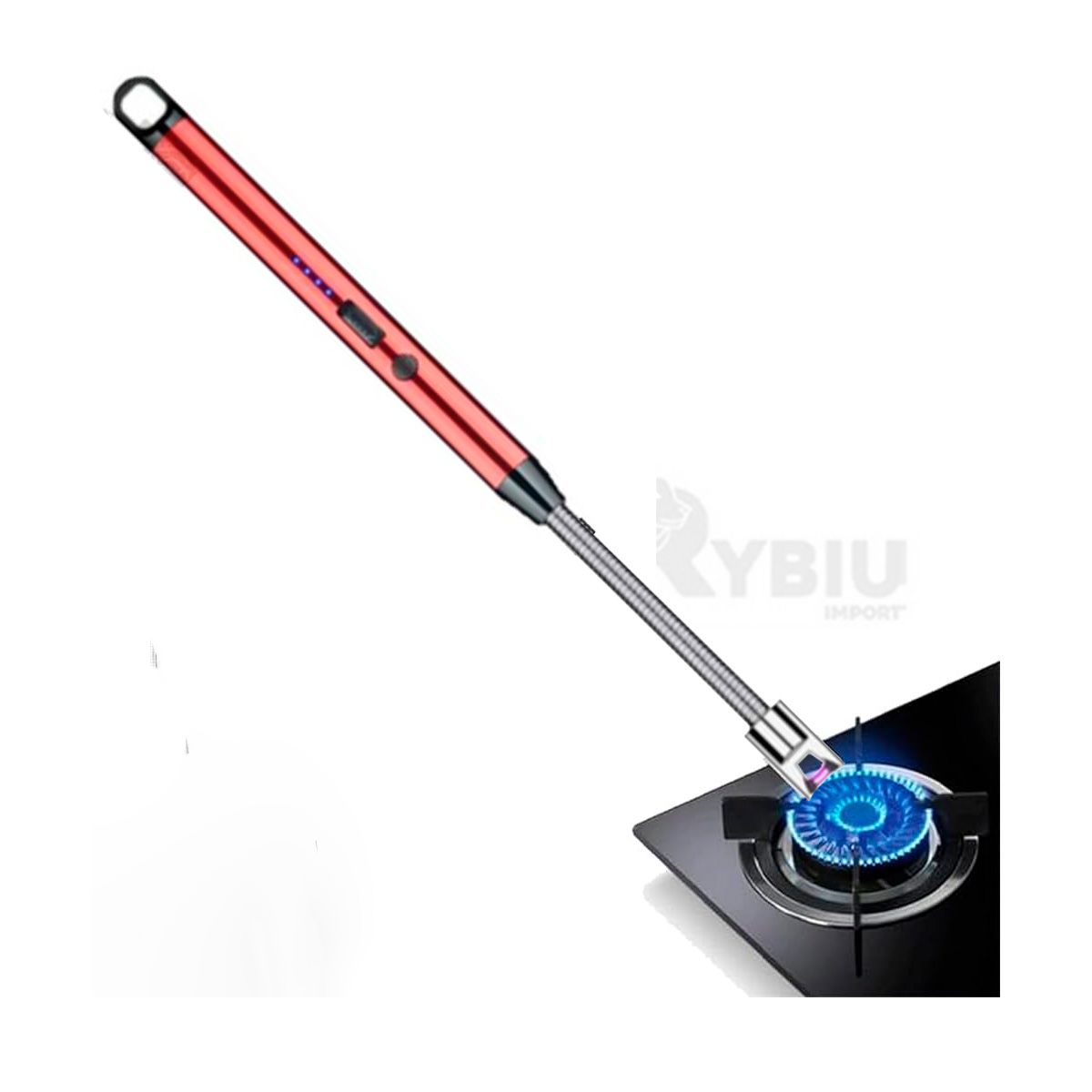 RYBIU IMPORT - Encendedores de Cocina Recargables Rojo Y+Regalo Agendita