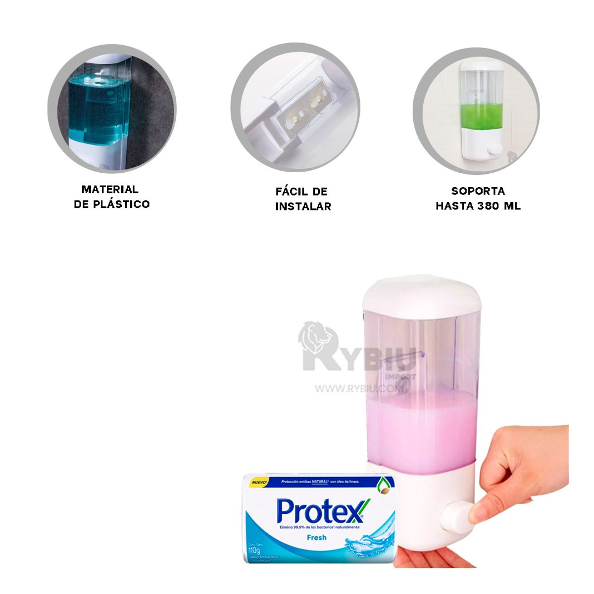 GENERICO - Pack2 Dispensador para Quimicos en Blanco Y+Regalo Agendita