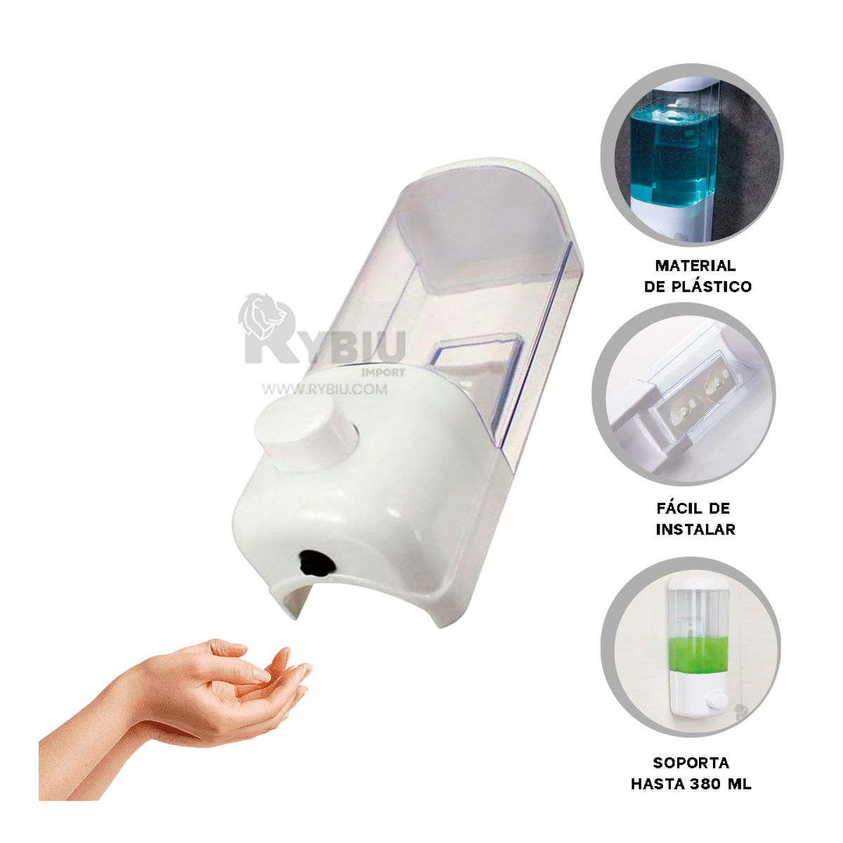 GENERICO - Pack2 Dosificador Moderno en Blanco Y+Gift Stickers