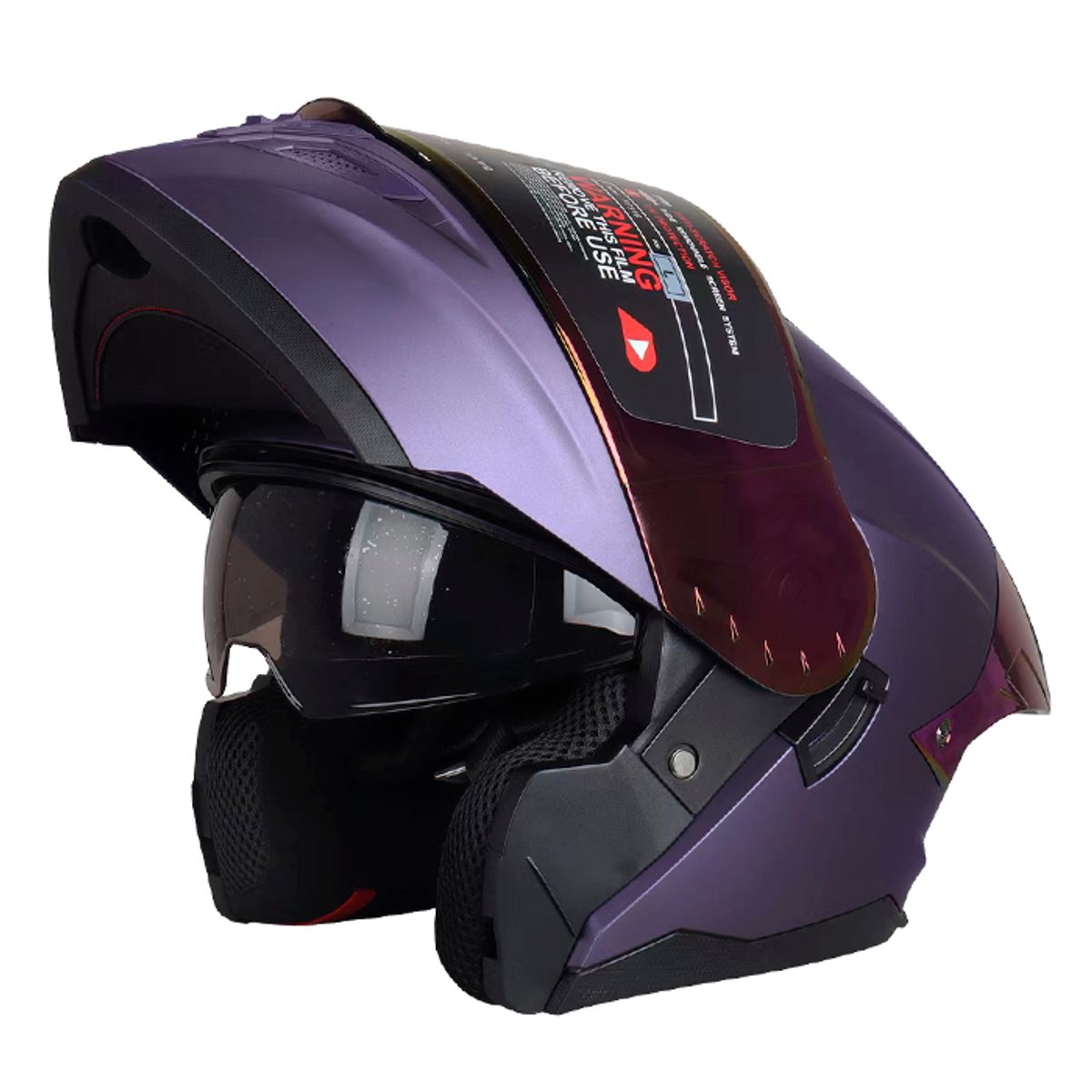 GENERICO - CASCO MOTO HOKEN HK3 VIOLETA MATE TALLA ¨L¨