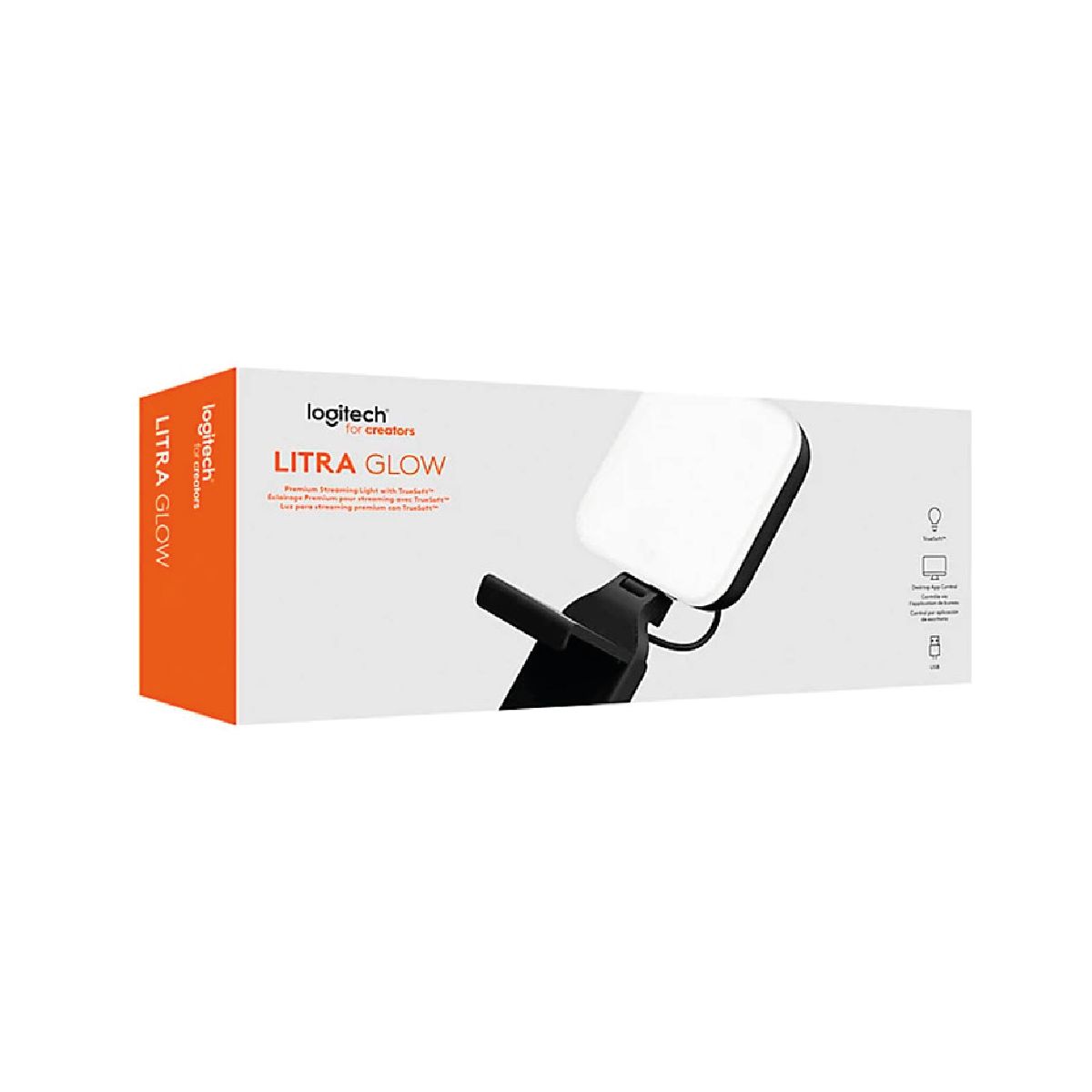 LOGITECH - Luz Premium PStreaming Logitech Litra Glow USB-A Negro 946-000031