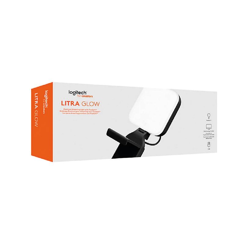 LOGITECH - Luz Premium PStreaming Logitech Litra Glow USB-A Negro 946-000031