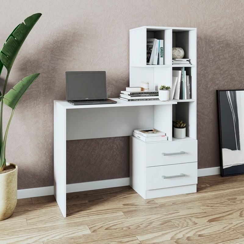 BRV MOVEIS - Escritorio Kenzie 130x40x108 cm Blanco