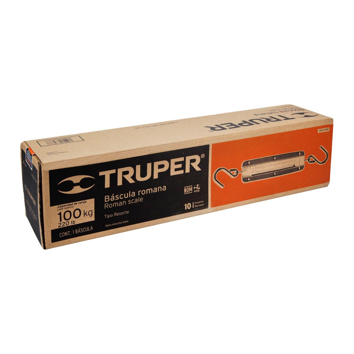 TRUPER - Báscula capacidad 100 kg romana de resorte, Truper