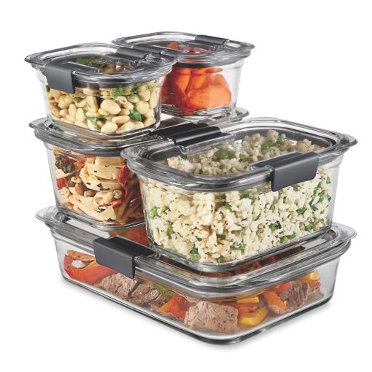 RUBBERMAID - Set de 5 herméticos de vidrio Brilliance Rubbermaid 2125081