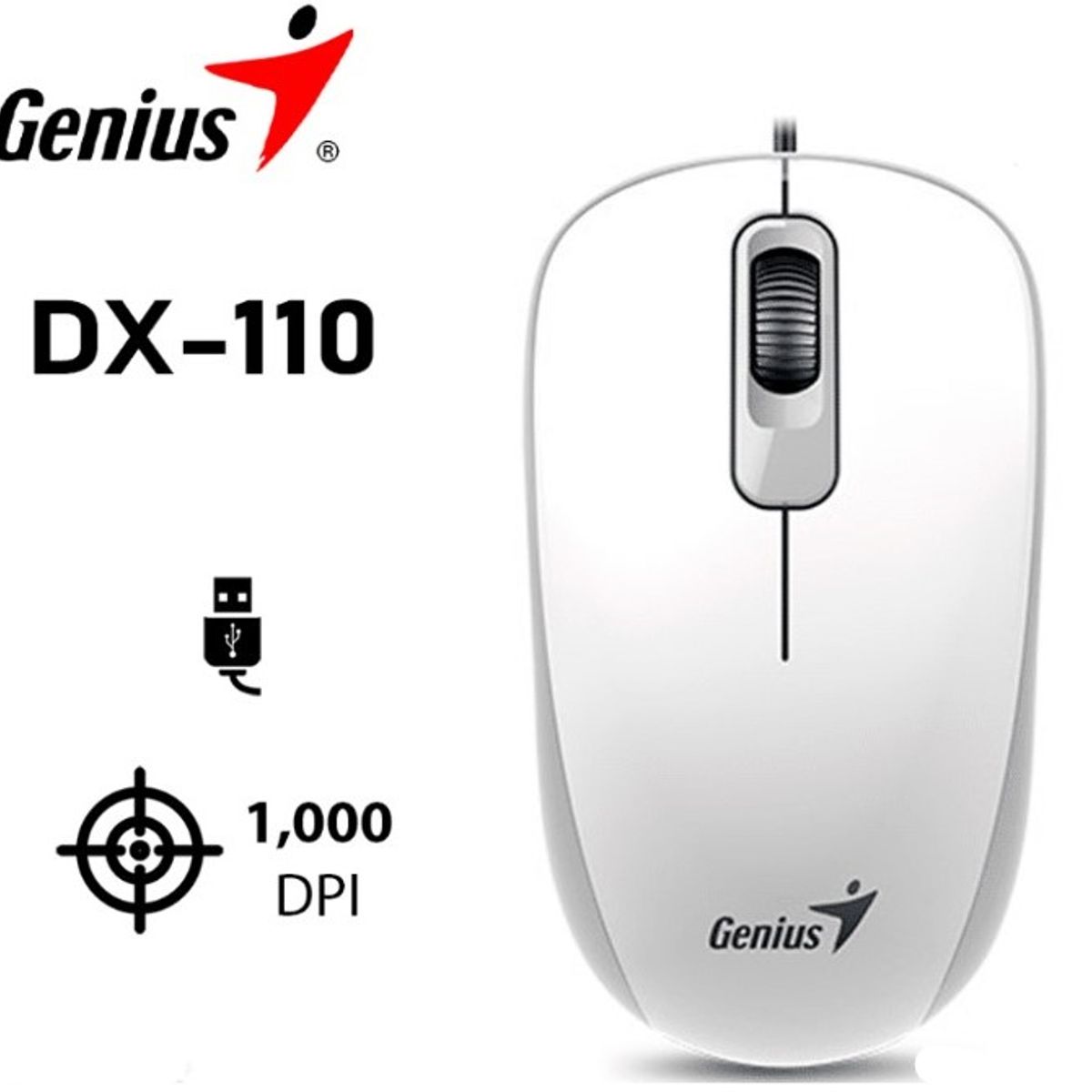 GENIUS - Mouse Genius Dx-110 Blanco