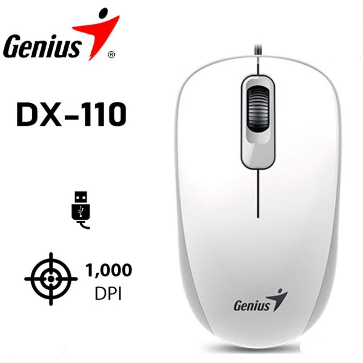 GENIUS - Mouse Genius Dx-110 Blanco