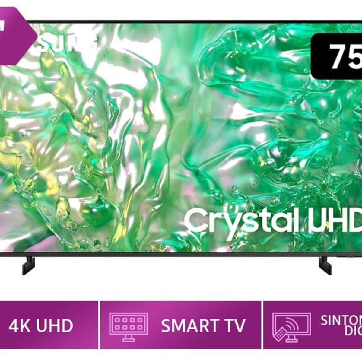 SAMSUNG - Televisor SAMSUNG CRYSTAL UHD 75 UHD 4K Smart TV UN75DU8000GXPE
