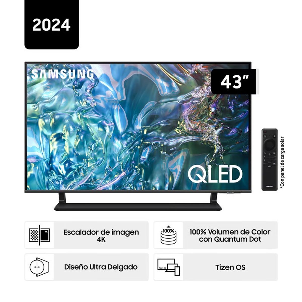 SAMSUNG - Televisor Samsung 43 Pulg. QLED Smart Tizen TV UHD 4K QN43Q65DAGXPE