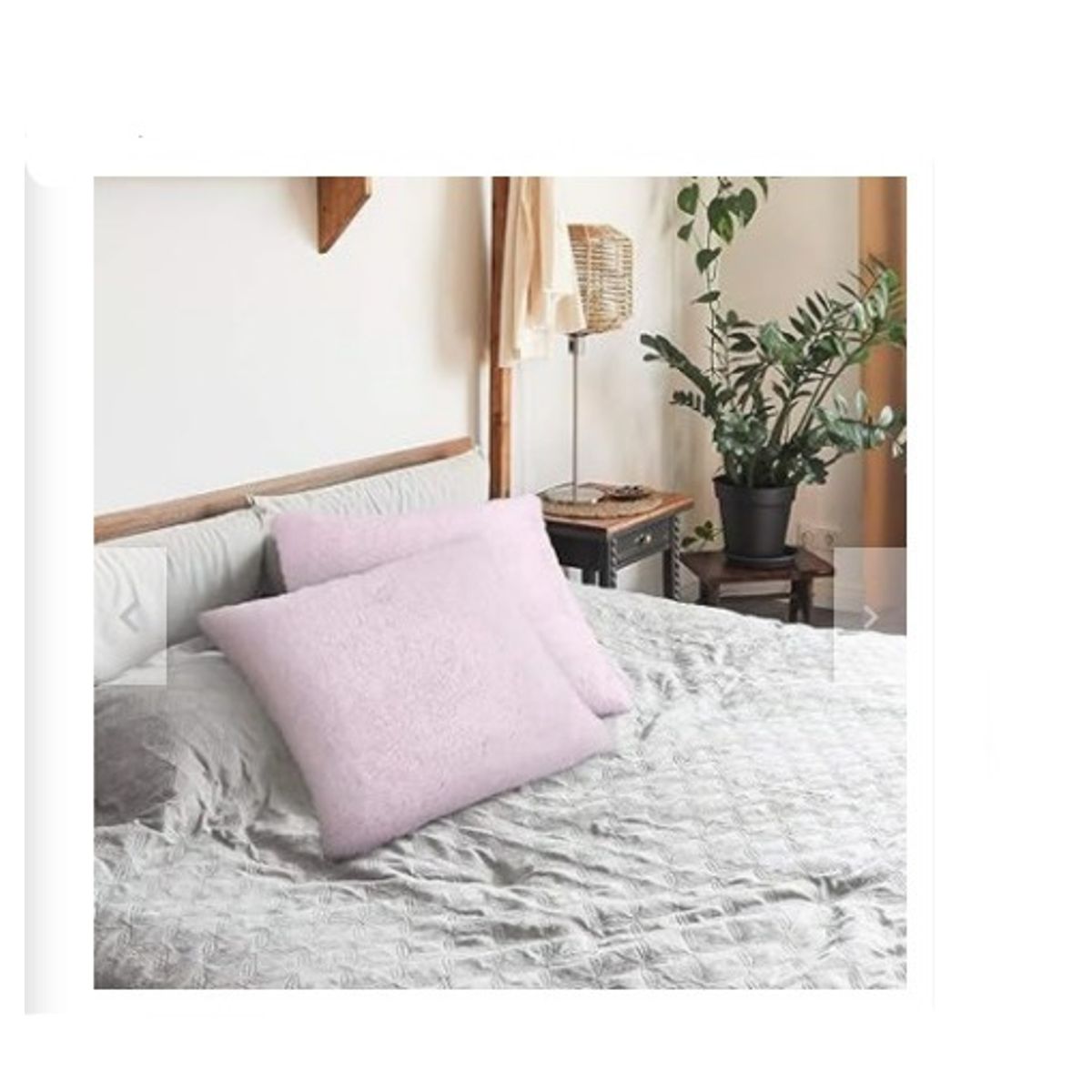 GENERICO - COJIN CUADRADO PELO CORTO 35X35 LILA
