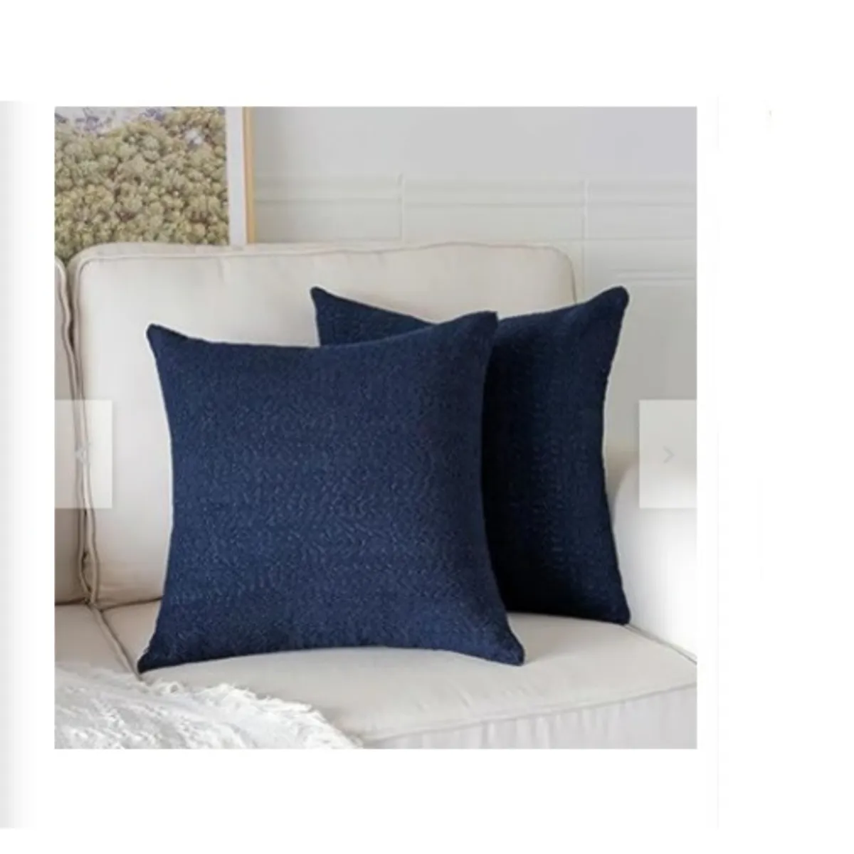 GENERICO - COJIN CUADRADO PELO CORTO 35X35 AZUL MARINO