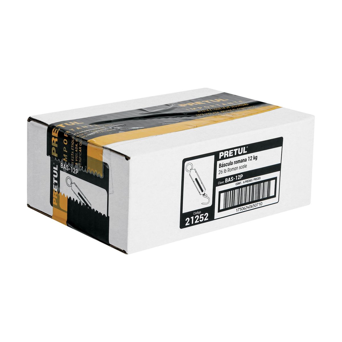 PRETUL - Báscula capacidad 12 kg romana de resorte, Pretul