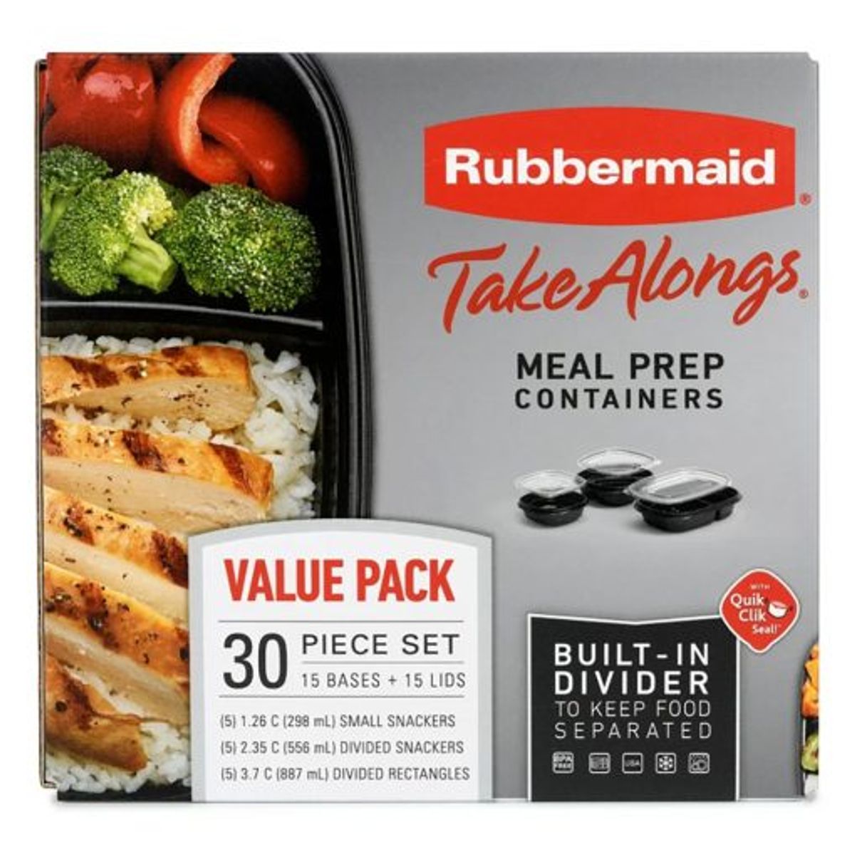 RUBBERMAID - 15 Recipientes para Alimentos Rubbermaid 2117366