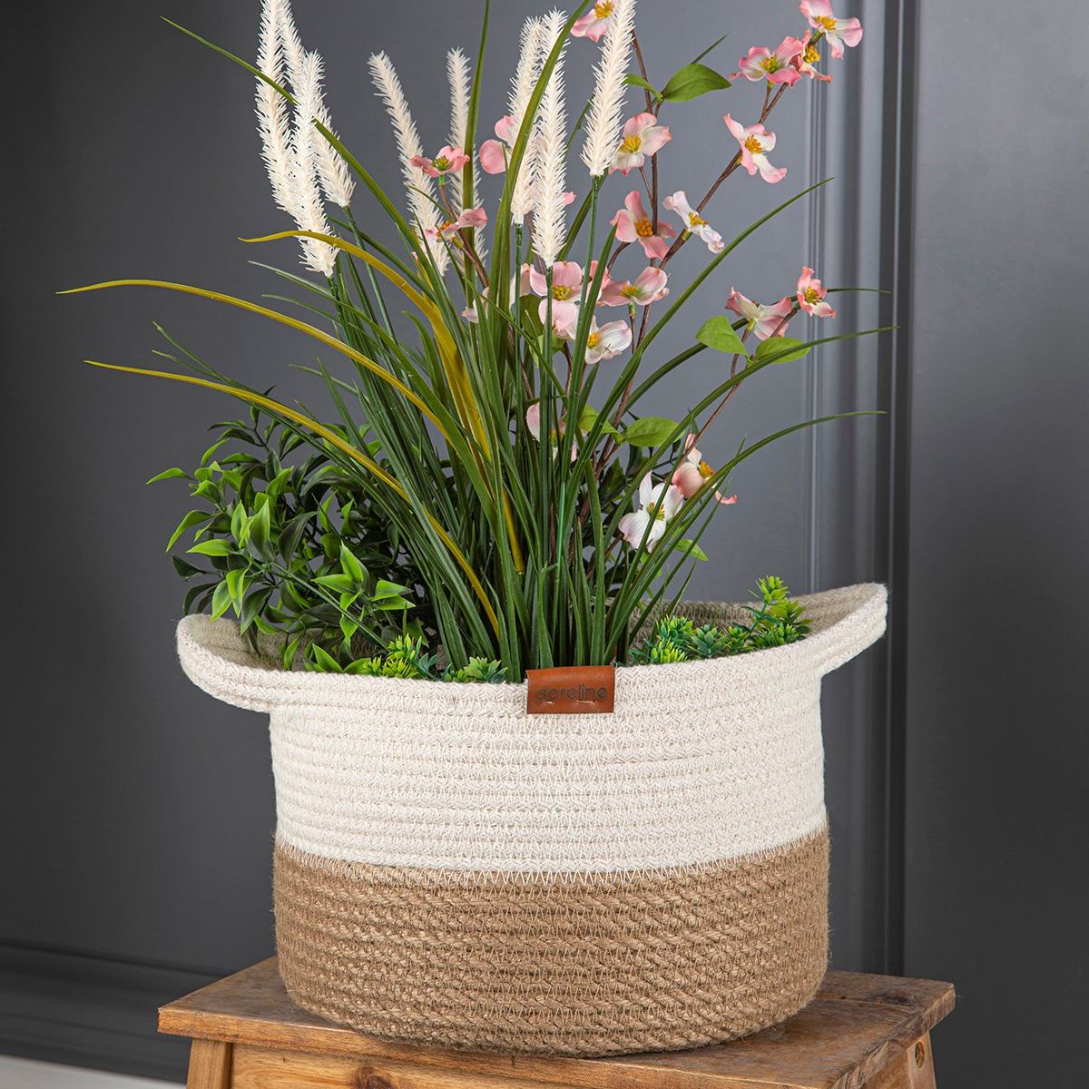 DORELINE - Cesta hecha a mano cuerda deyute