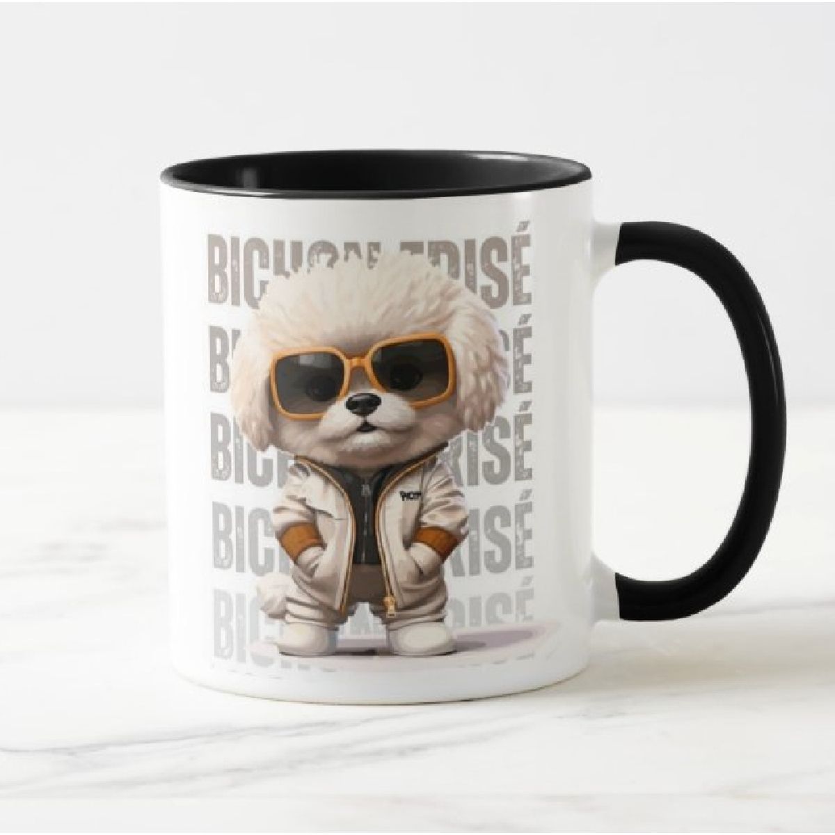 GENERICO - Taza pet lover de cerámica Bichón Frisé