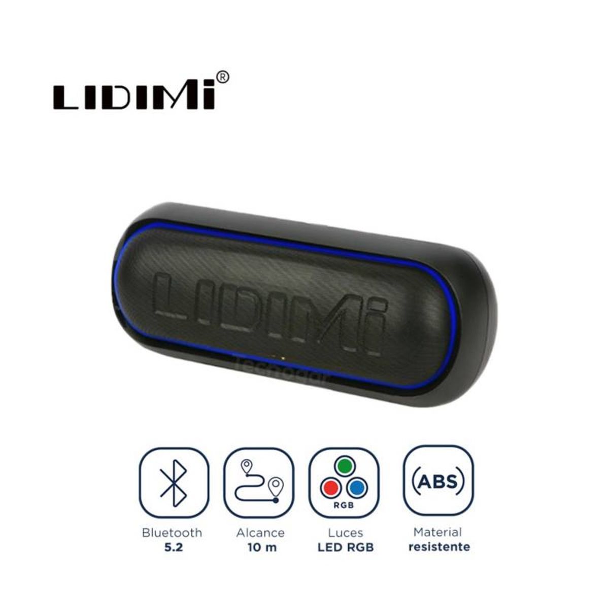 LIDIMI - Parlante Lidimi  LD-S007AC Bluetooth Recargable y a Corriente Directa