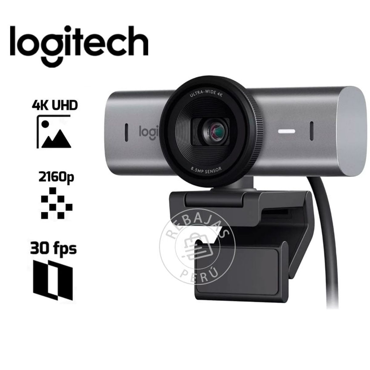 LOGITECH - Logitech MX Brio Pro 700 Ultra HD 4K  Cámara Web Profesional con USB-C