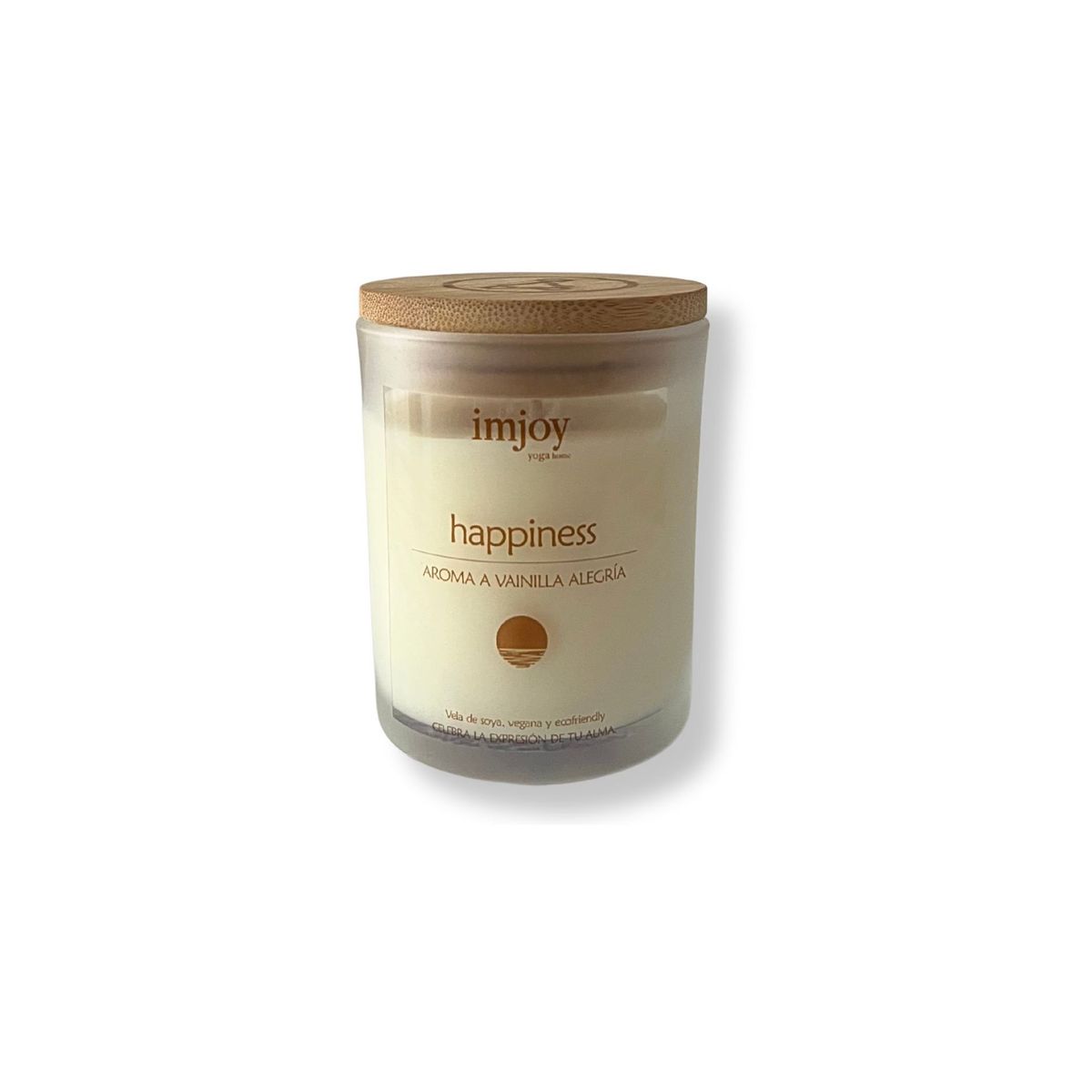 IMJOY YOGA HOME - Vela de soya ecológica - aroma a vainilla alegría