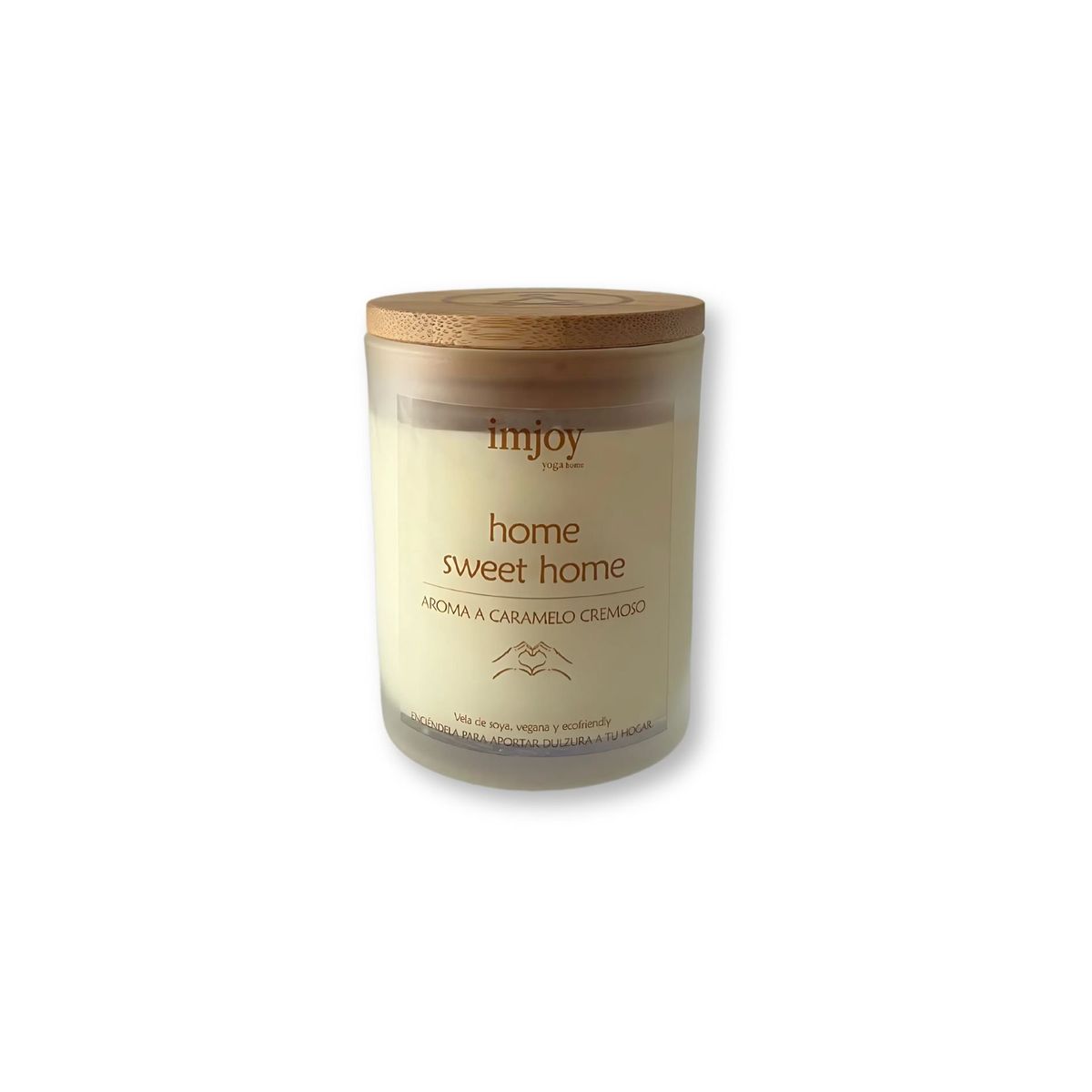 IMJOY YOGA HOME - Vela de soya ecológica - aroma a caramelo cremoso