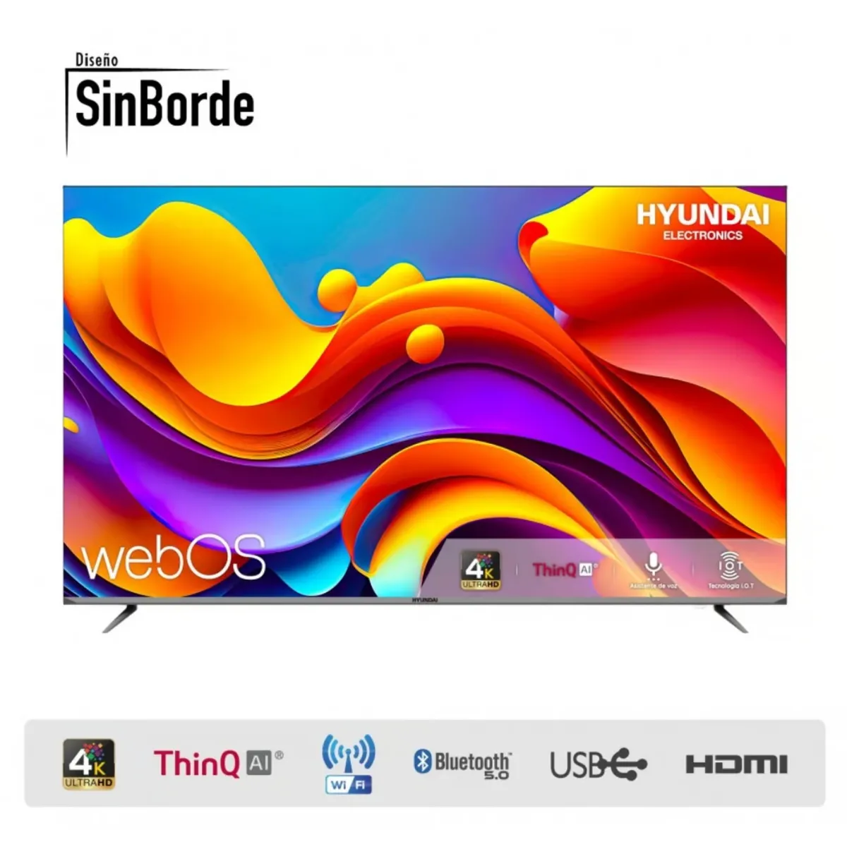 HYUNDAI - Televisor Hyundai 65 UHD 4K WebOS HYLED6508W4KM Nuevo