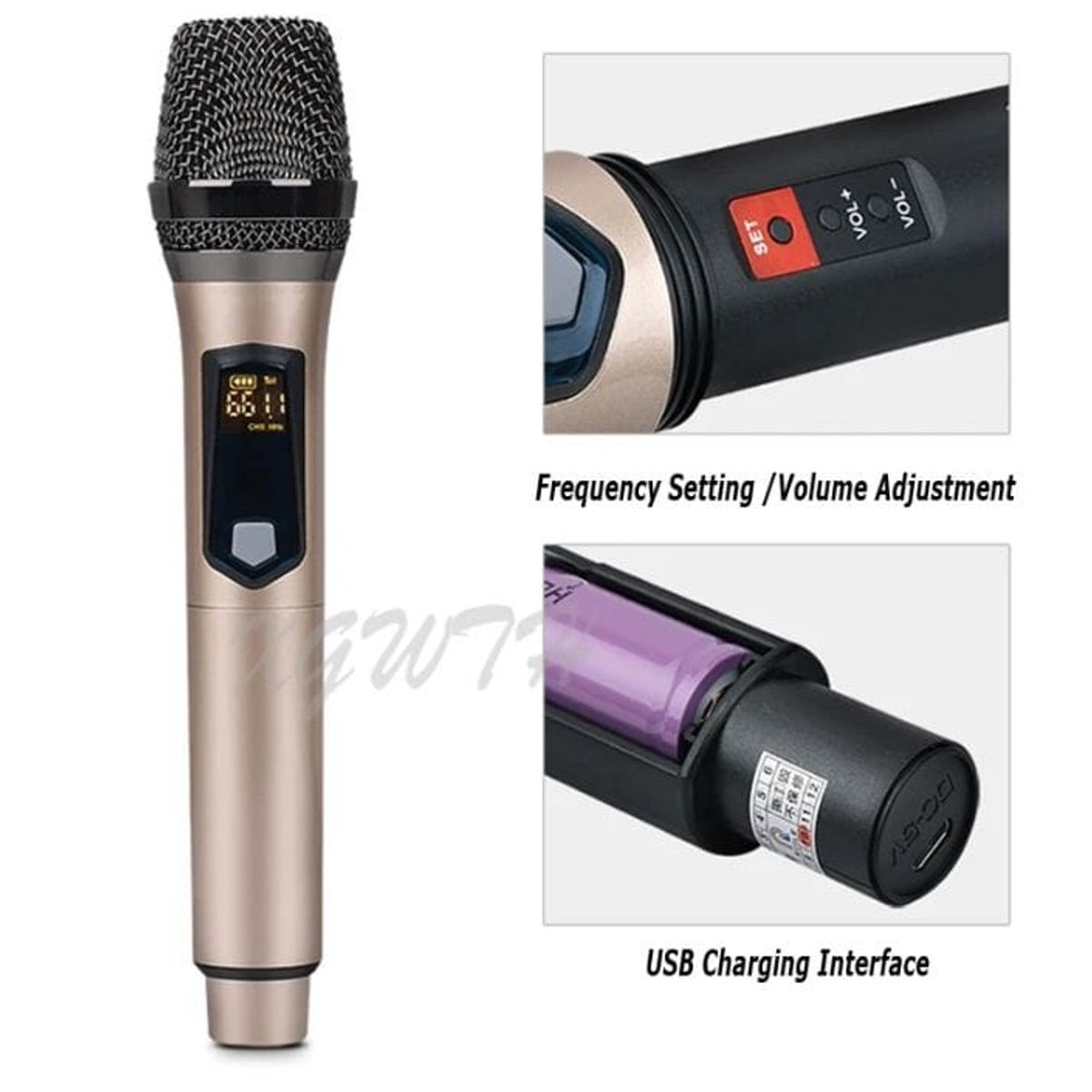 GENERICO - MICROFONO INALAMBRICO KARAOKE SERIE PRO CON RECEPTOR