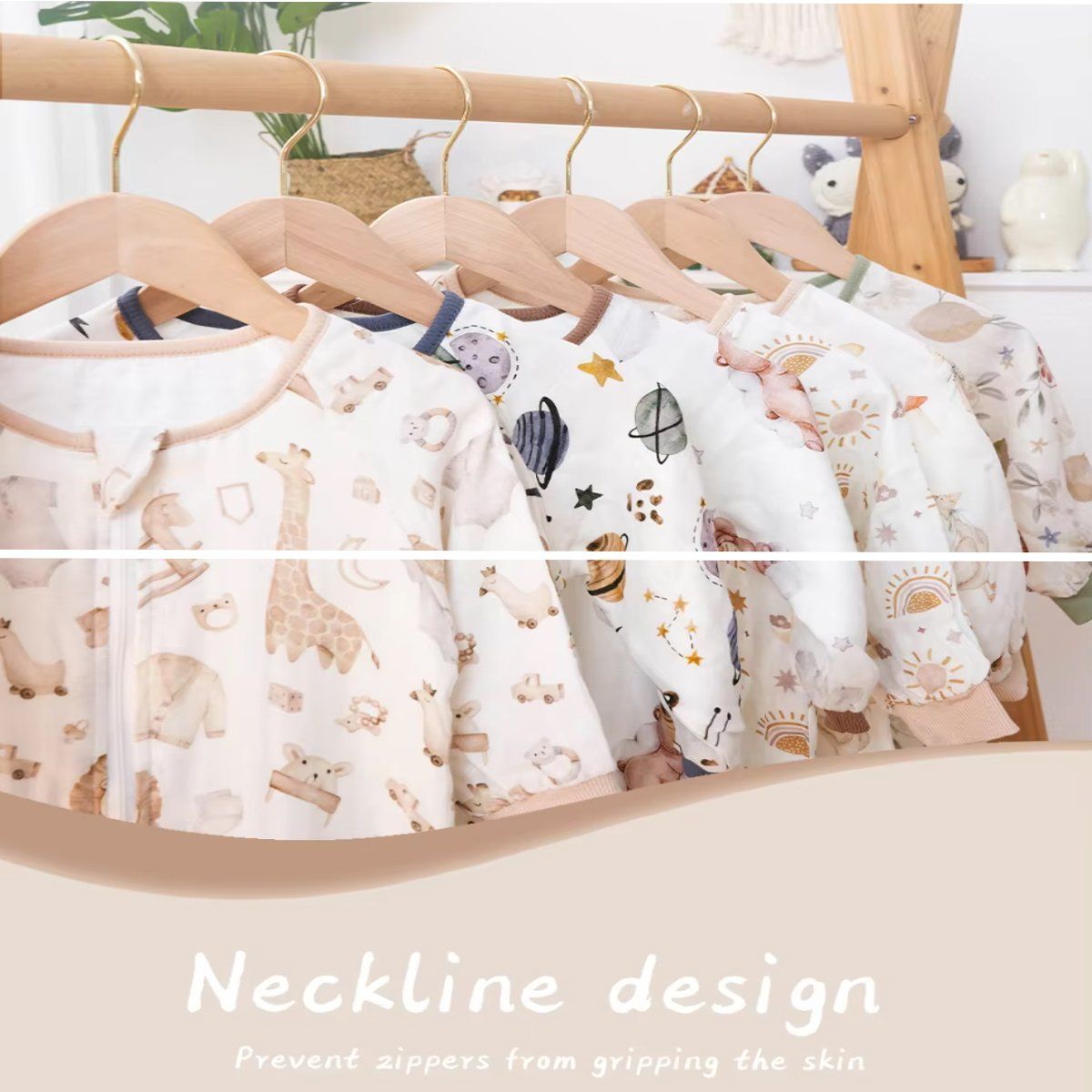 GENERICO - Pijama Saco de Dormir Muselina Talla S (9 a 18 meses)