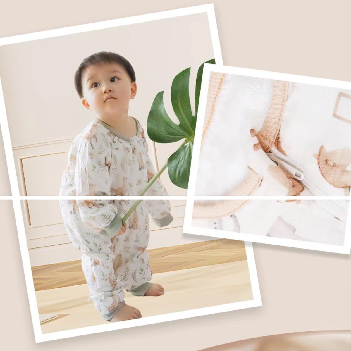 GENERICO - Pijama Saco de Dormir Muselina Talla M (1 a 2 años)